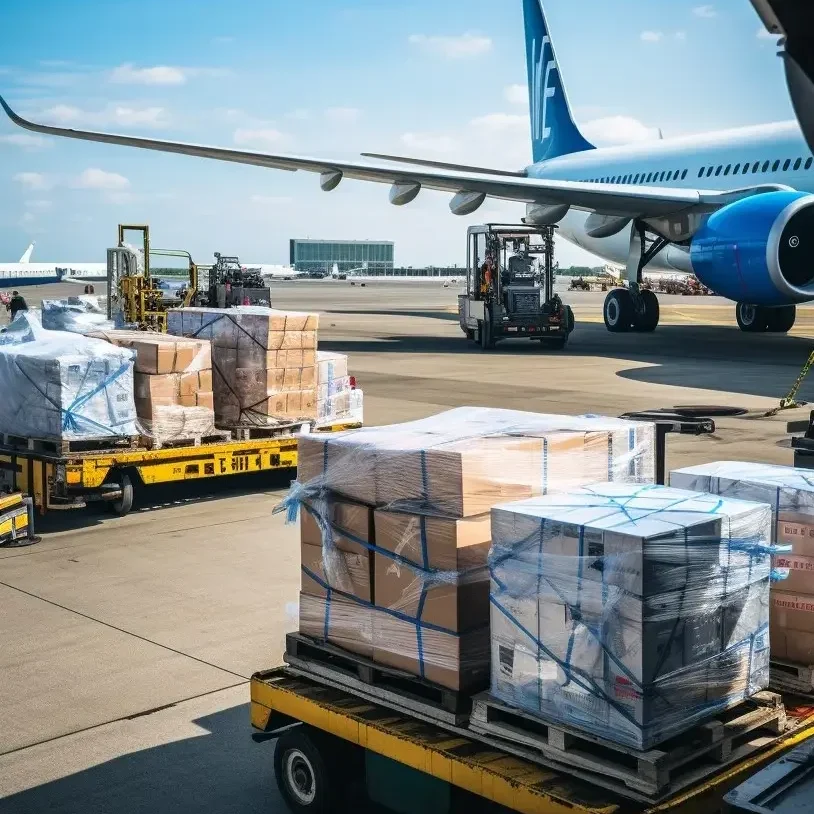 Avión cargando paquetes para Nicaragua